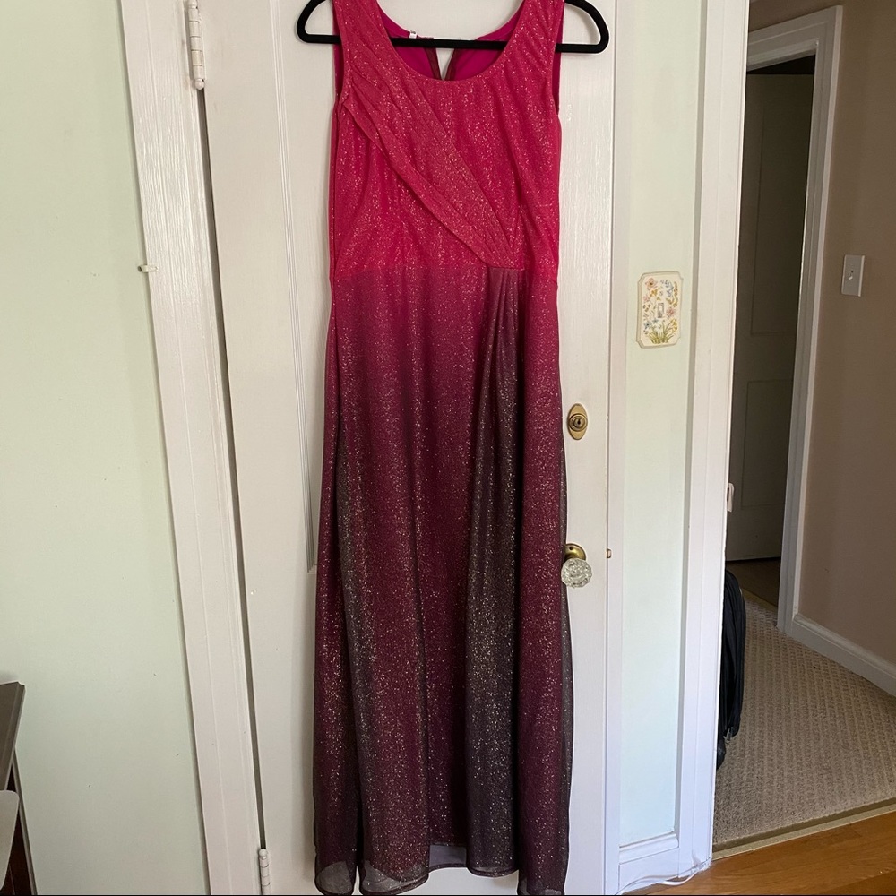 Purple Long Glitter Dress